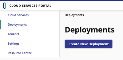 The Create New Deployment button is shown on the Deployments page.