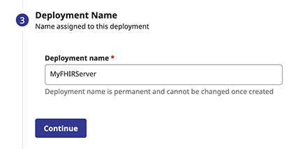MyFHIRServer is shown as an example deployment name.