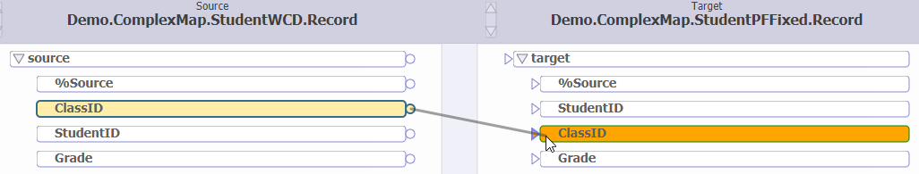 Connecting Class ID of the source to Class ID of the target