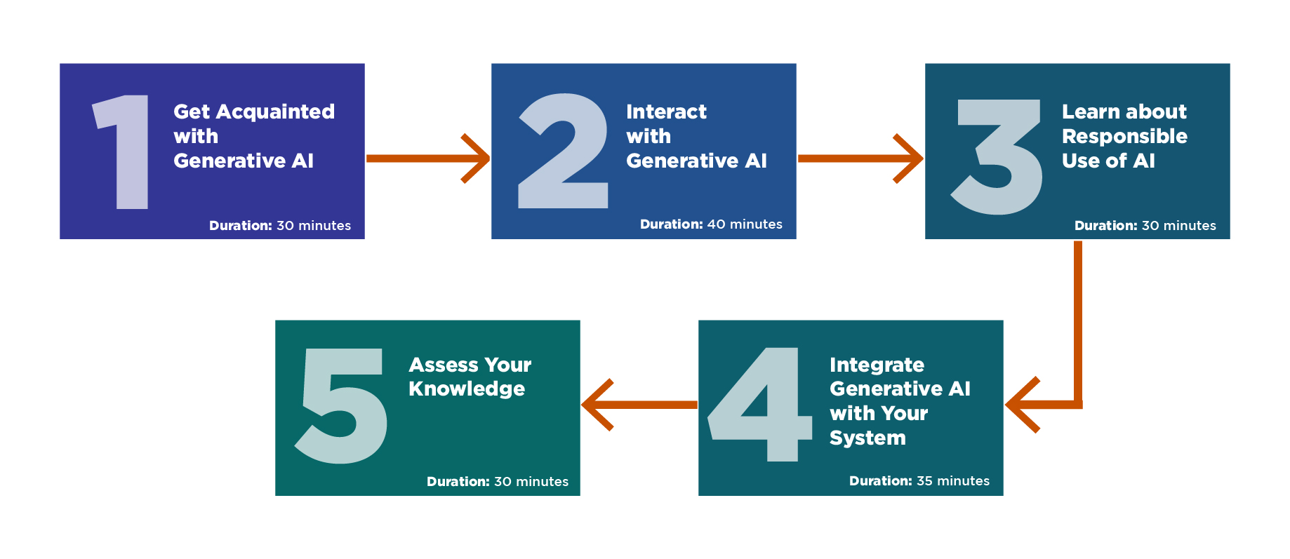 Learning path sections